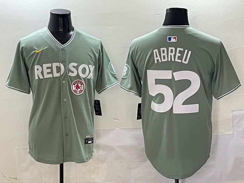 Men Boston Red Sox #52 Abreu Green Joint Name Game Nike 2025 MLB Jersey style 8->boston red sox->MLB Jersey
